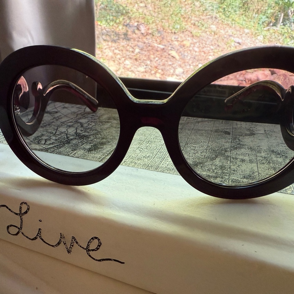 Prada Women's Black Glasses  PR 27NS - Minimal Baroque